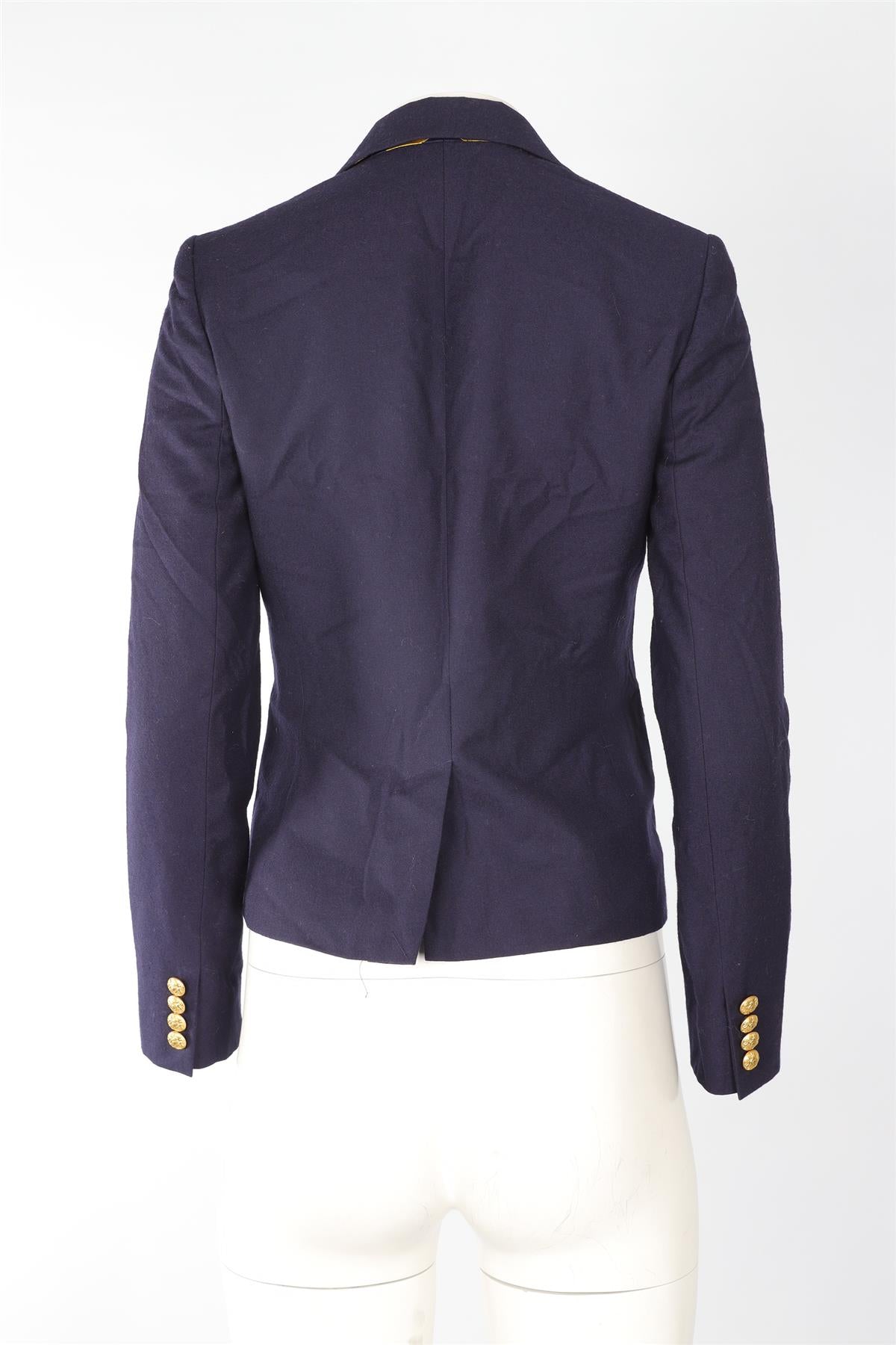 RALPH LAUREN RUGBY NAVY WOOL BLAZER US 0 UK 4
