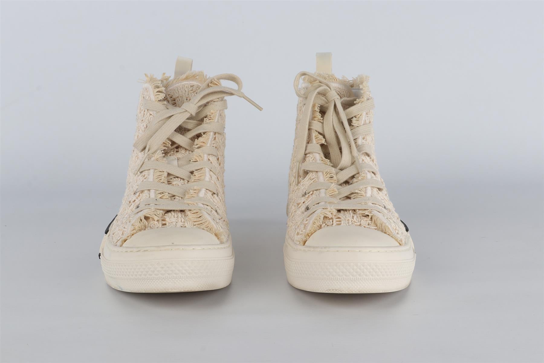 CHRISTIAN DIOR CREAM MEN'S B23 MACRAMÉ SNEAKERS EU 44 UK 10 US 11