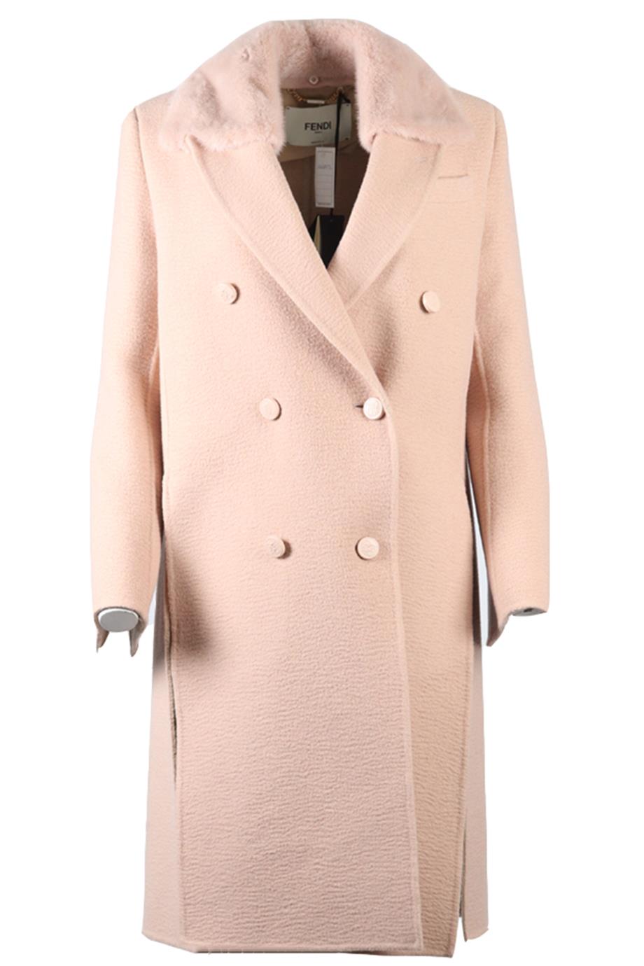 FENDI MINK FUR AND CAMEL HAIR COAT IT 36 UK 4