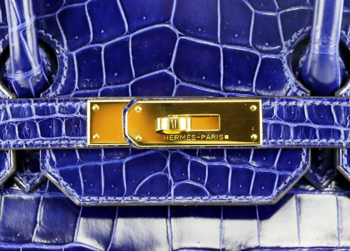HERMÈS 2014 BIRKIN 35CM POROSUS CROCODILE LEATHER BAG