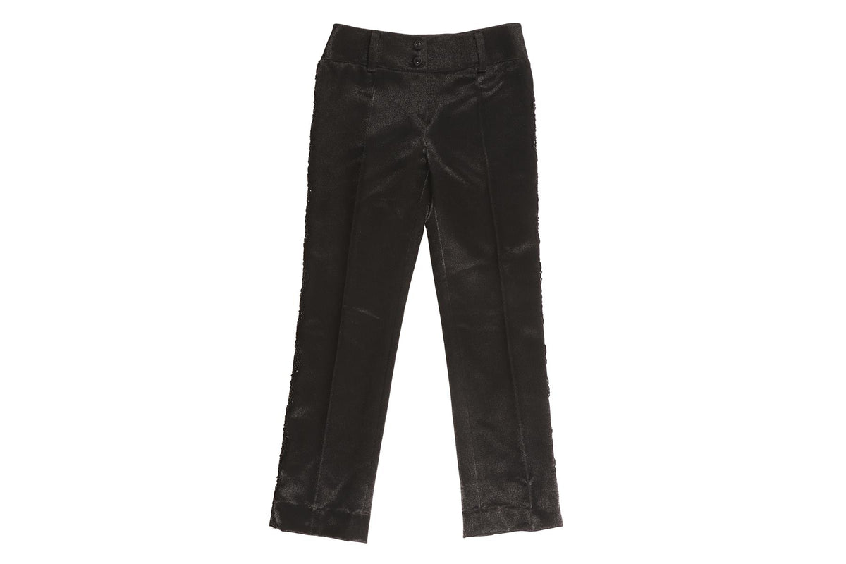 FONTANA COUTURE BLACK STRAIGHT LEG PANTS IT 40 UK 8