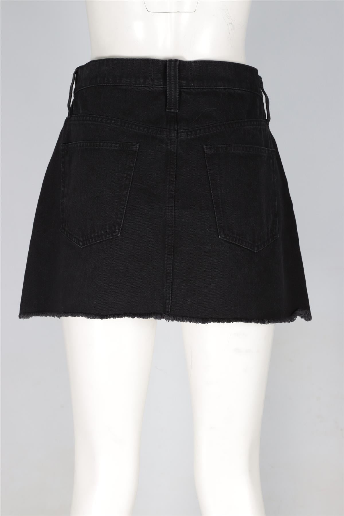 MADEWELL BLACK DENIM MINI SKIRT W30 UK 12