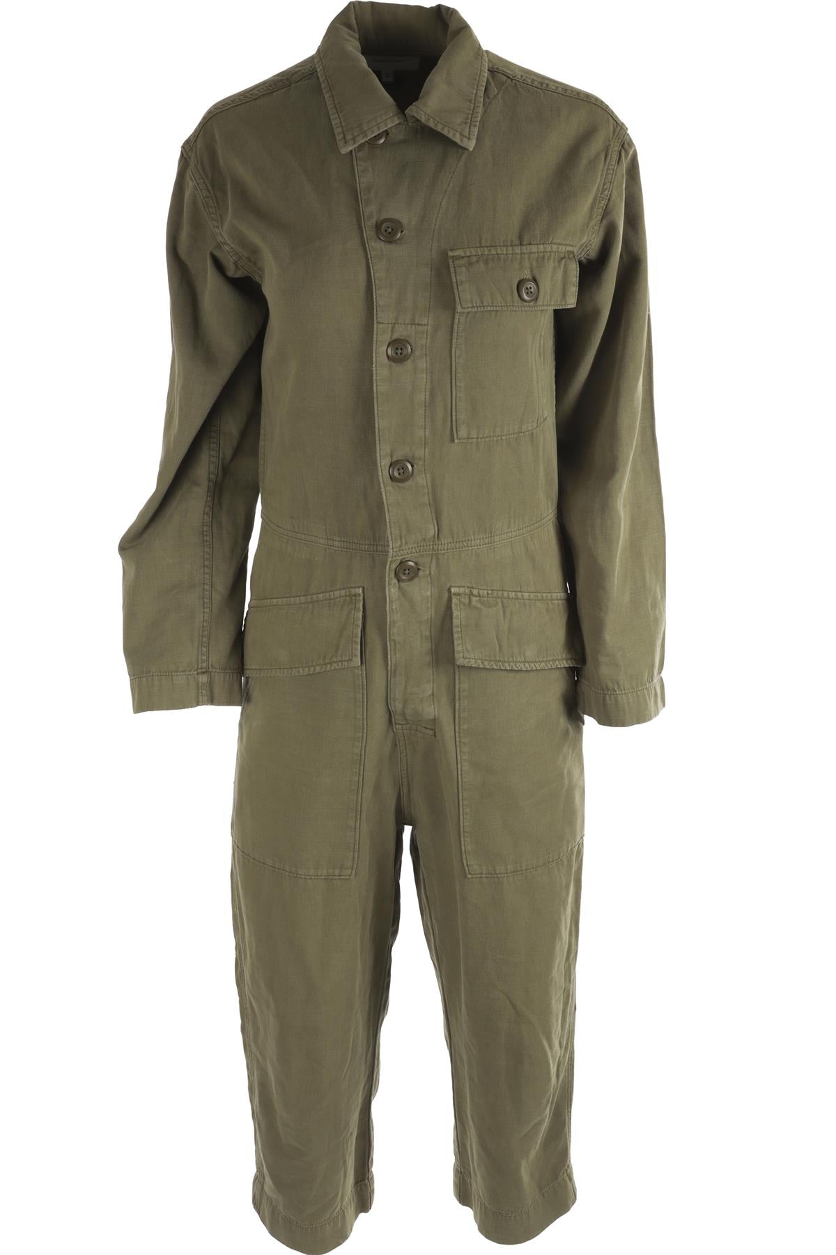 CURRENT/ELLIOTT GREEN COTTON JUMPSUIT UK 6