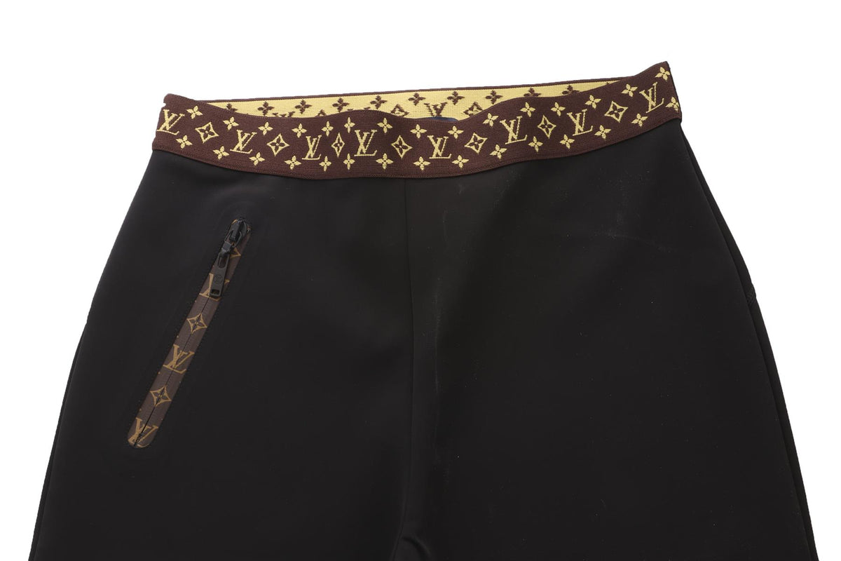 LOUIS VUITTON BLACK JERSEY LEGGINGS FR 40 UK 12