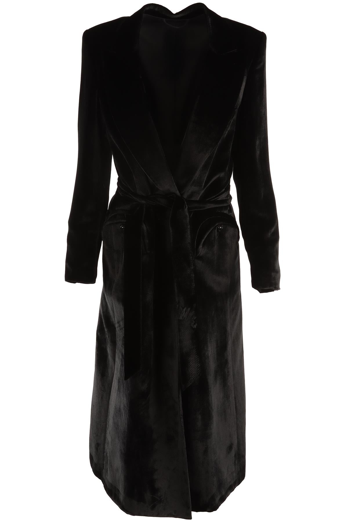 BLAZE MILANO BLACK VELVET MIDI DRESS IT 40 UK 8