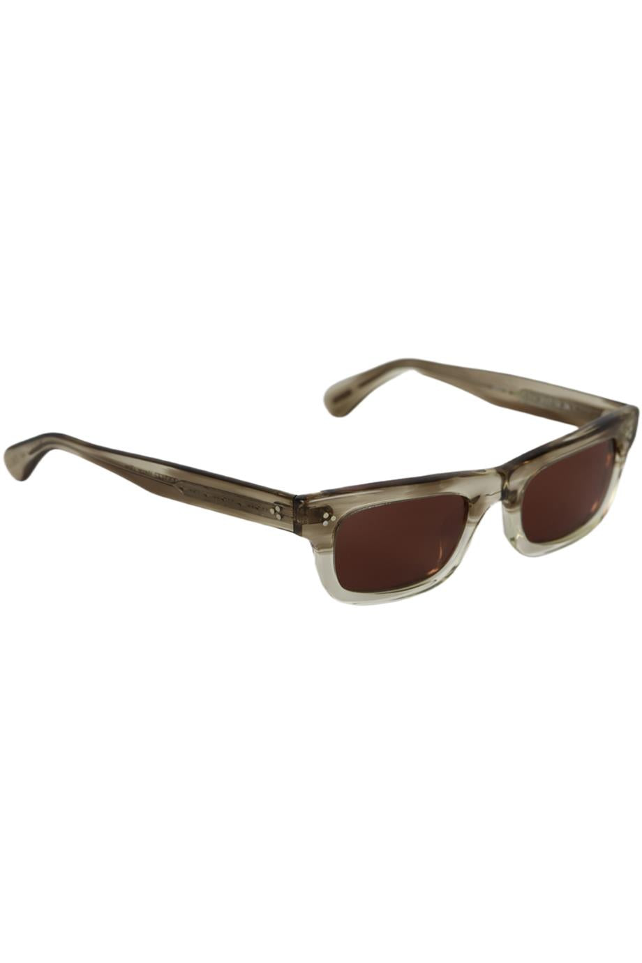 OLIVER PEOPLES RECTANGLE FRAME ACETATE SUNGLASSES