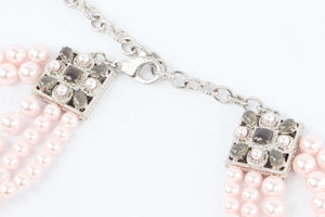 CHANEL PINK 2015 CC PEARL BODY NECKLACE