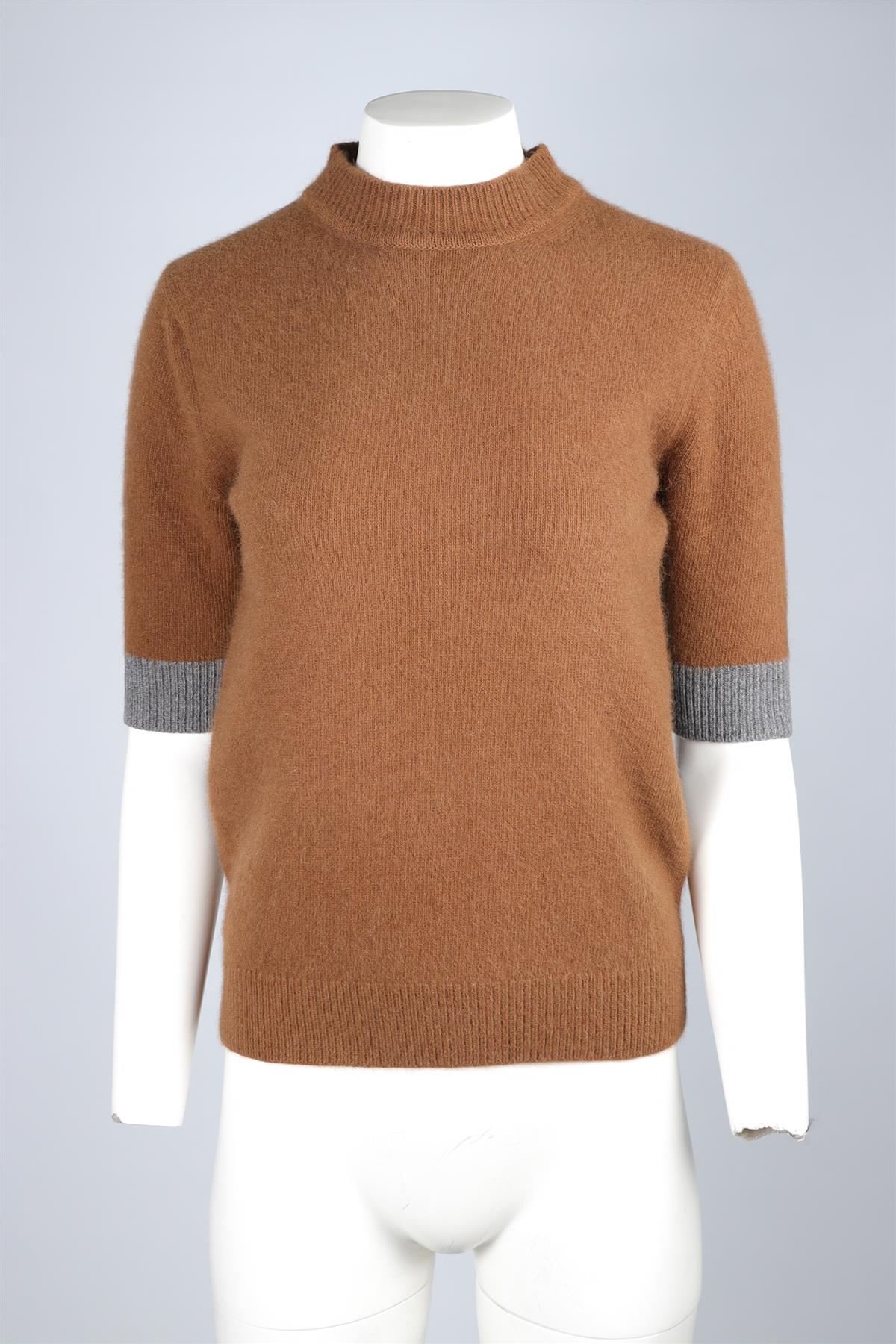 EUDON CHOI BROWN WOOL SWEATER SMALL