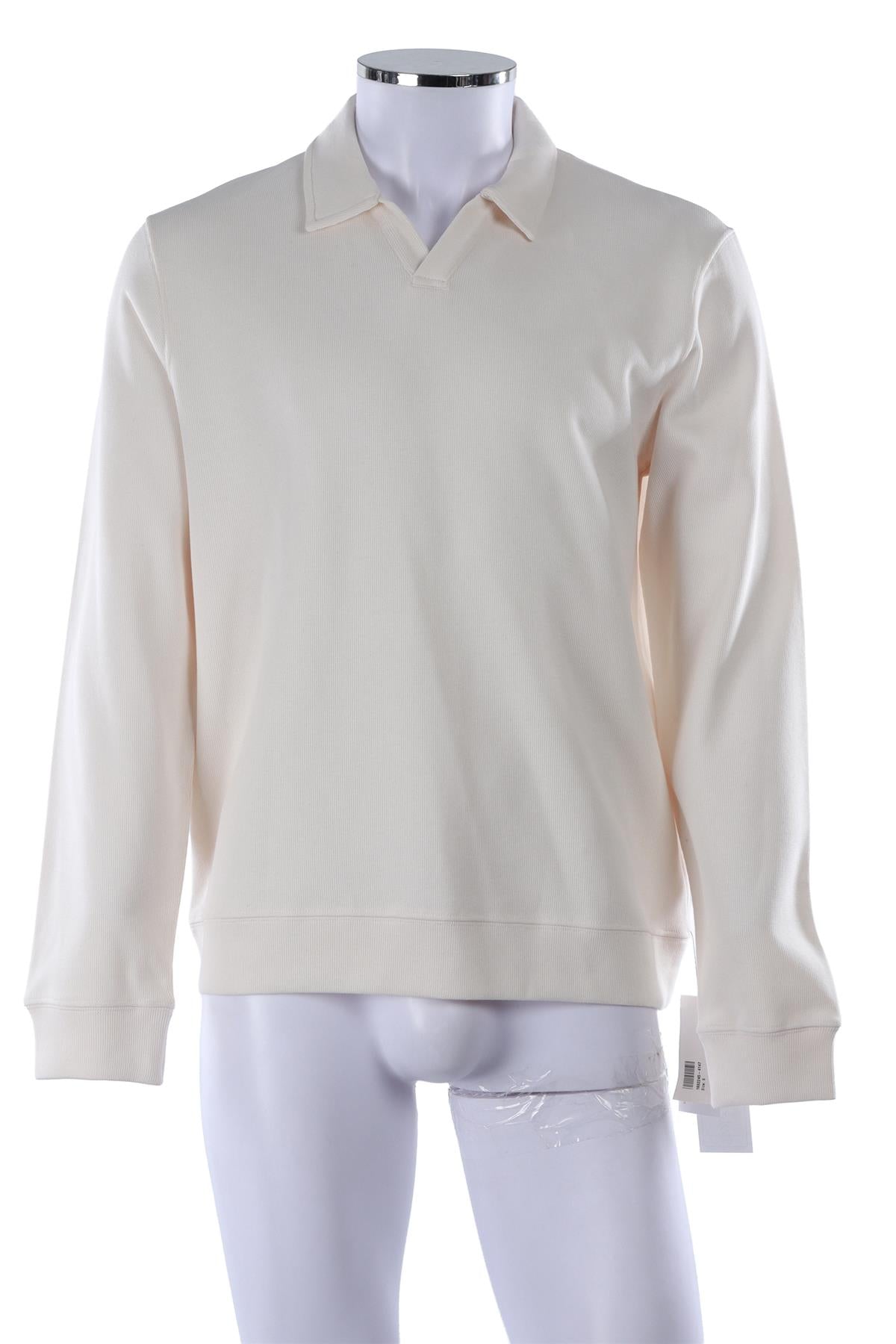 WHITE MEN'S COTTON SWEATSHIRT