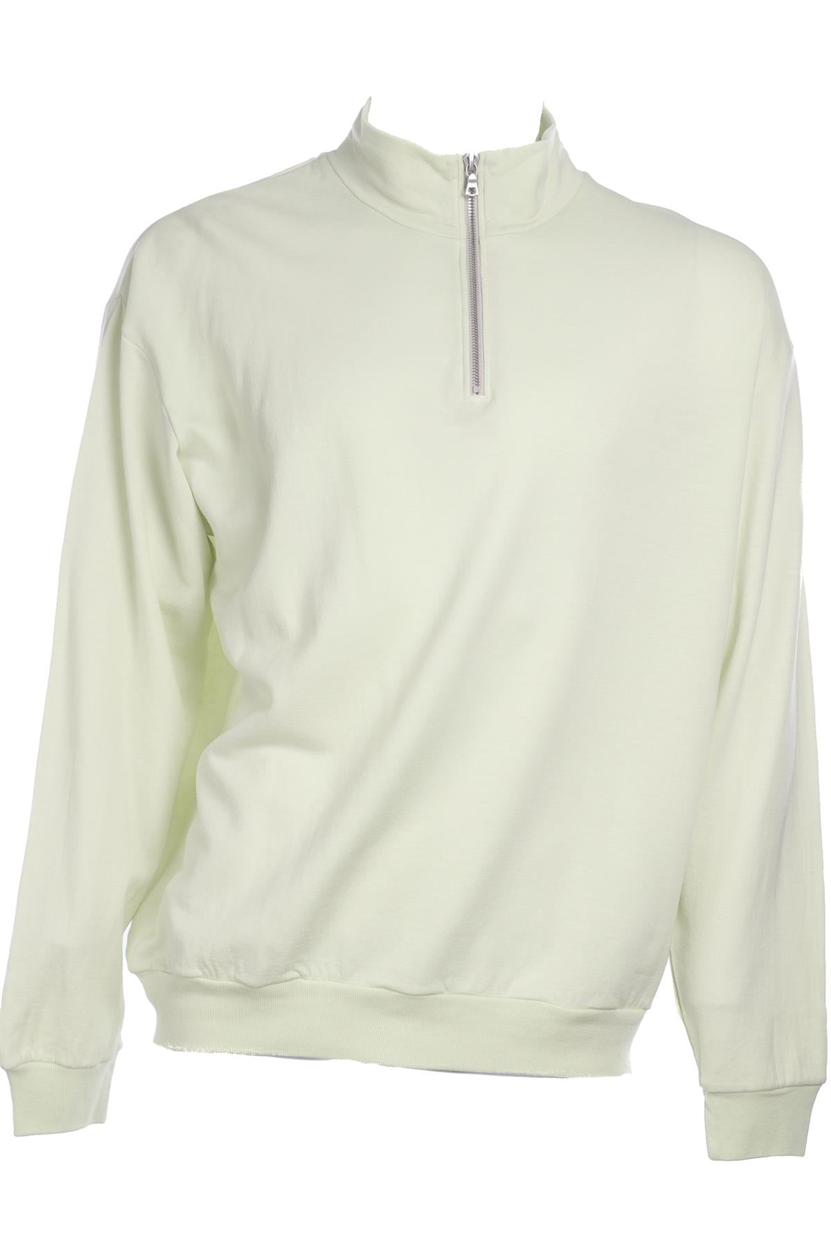 AURALEE GREEN MENS WOOL SWEATSHIRT SMALL