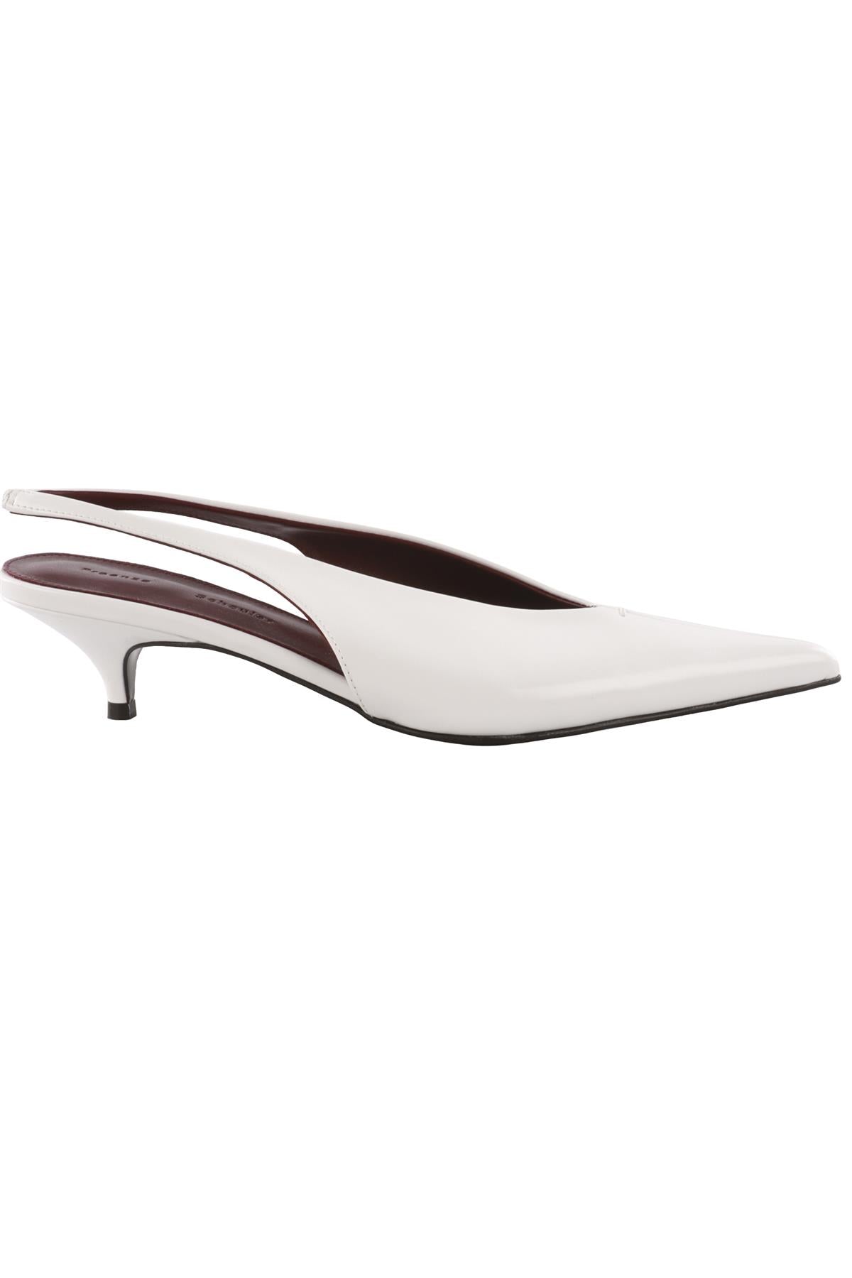 PROENZA SCHOULER WHITE LEATHER SLINGBACK PUMPS EU 38.5 UK 5.5 US 8.5
