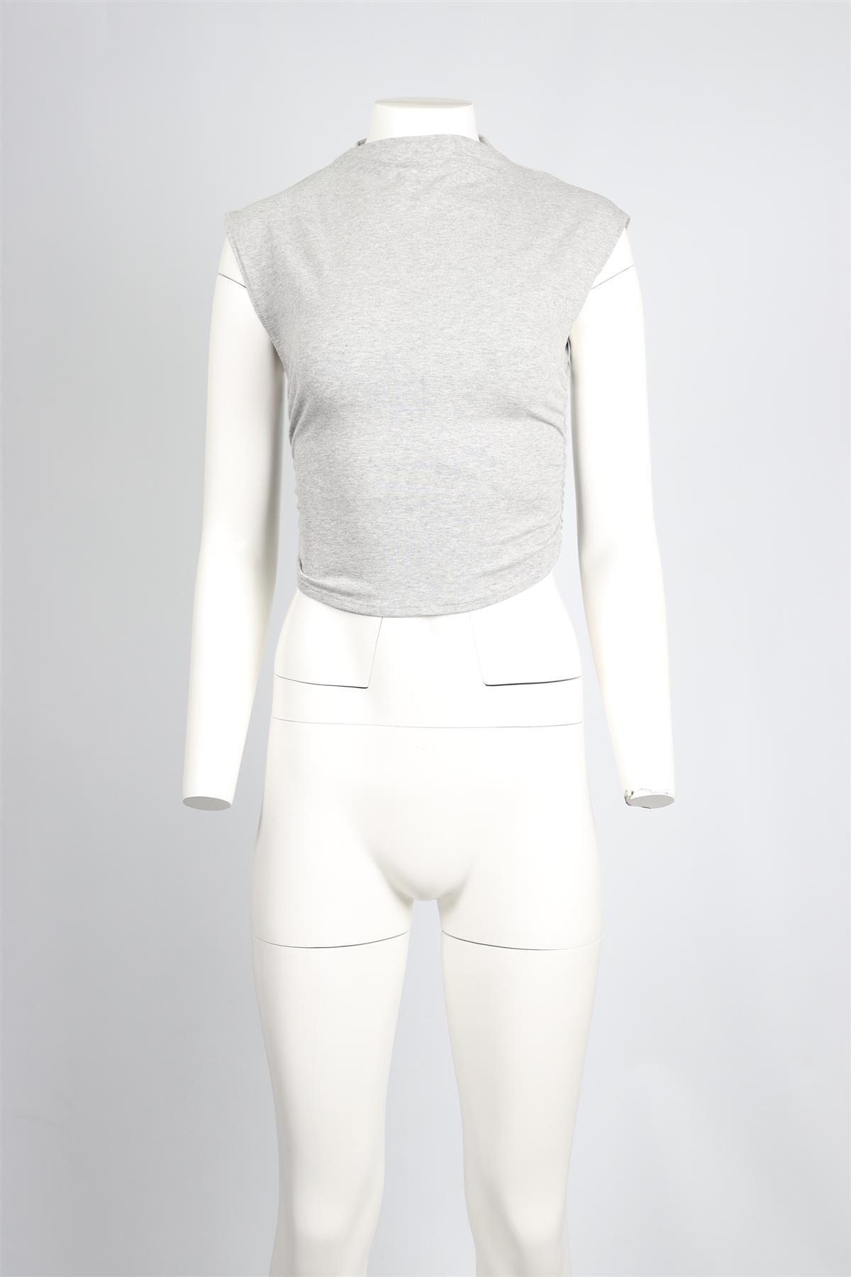 REFORMATION GREY JERSEY TOP SMALL