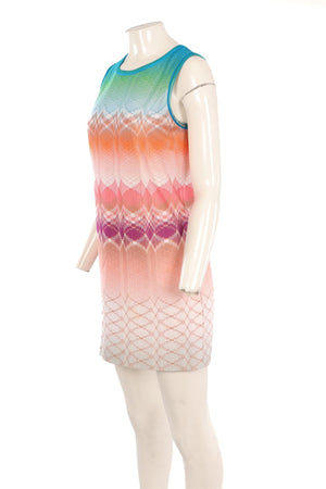 MISSONI MULTI SILK MINI DRESS IT 42 UK 10