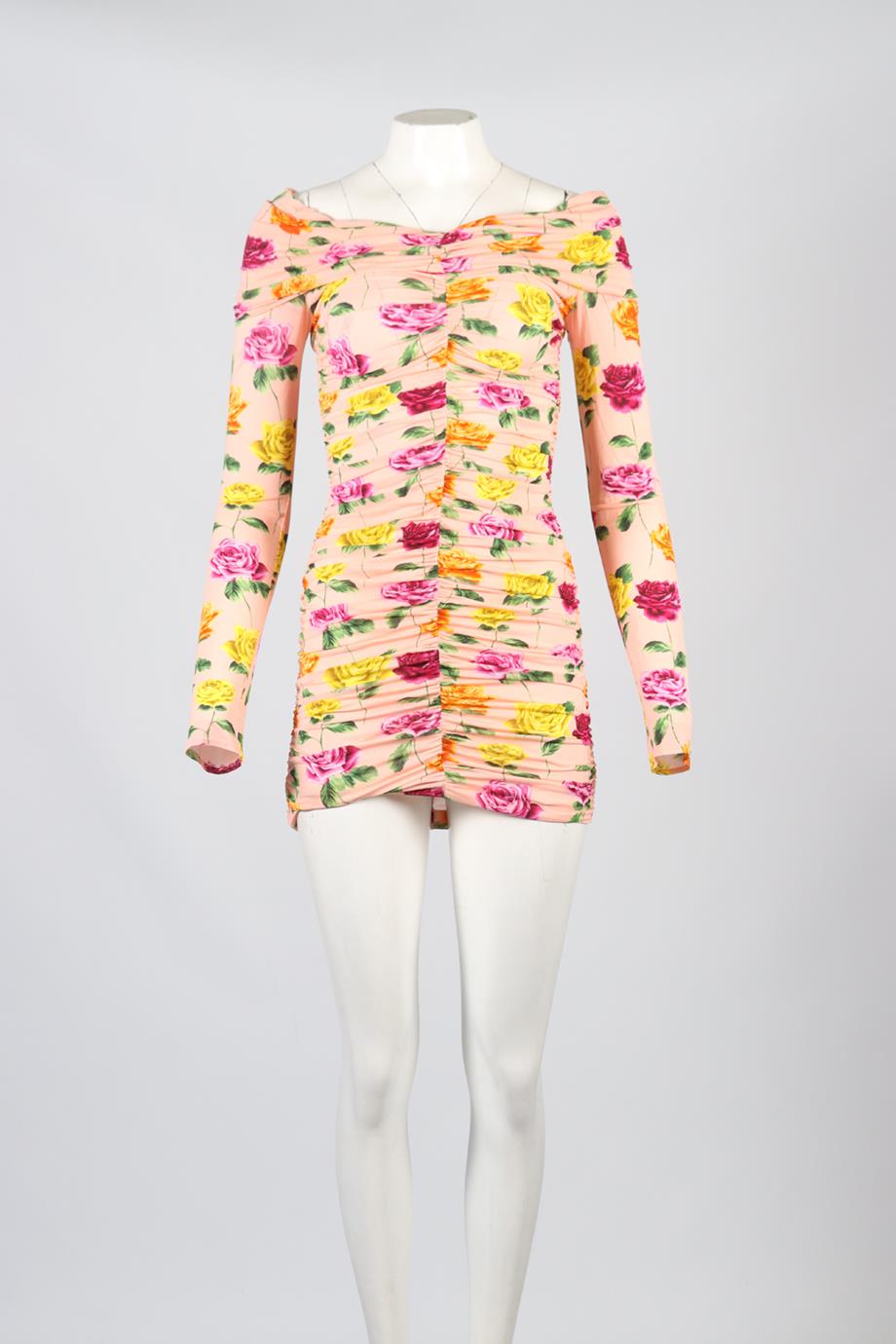MAGDA BUTRYM FLORAL PRINT JERSEY MINI DRESS FR 36 UK 8