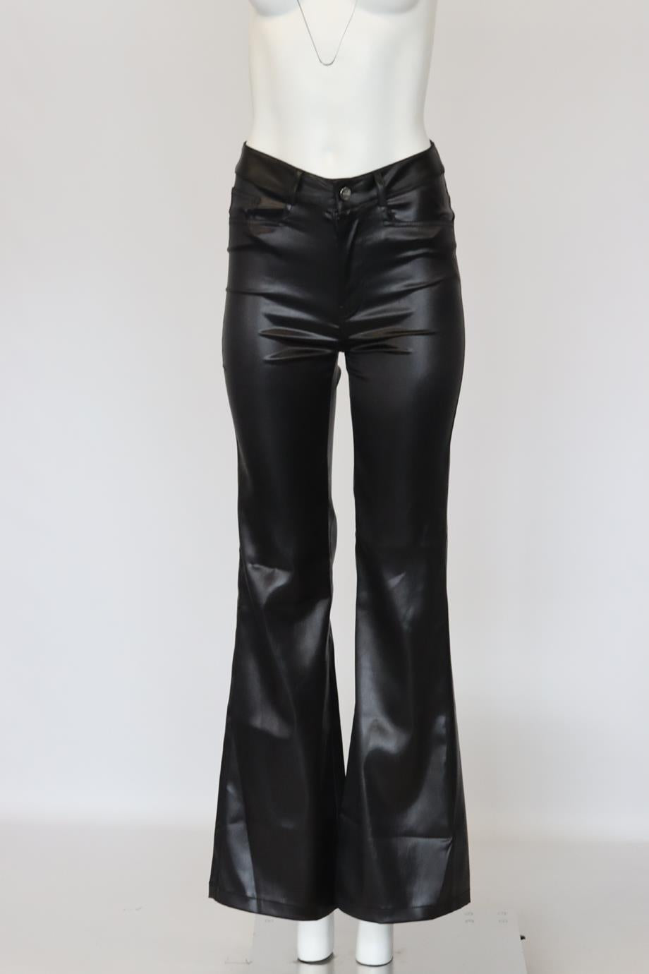 GAUGE81 STRETCH SATIN FLARED PANTS XSMALL