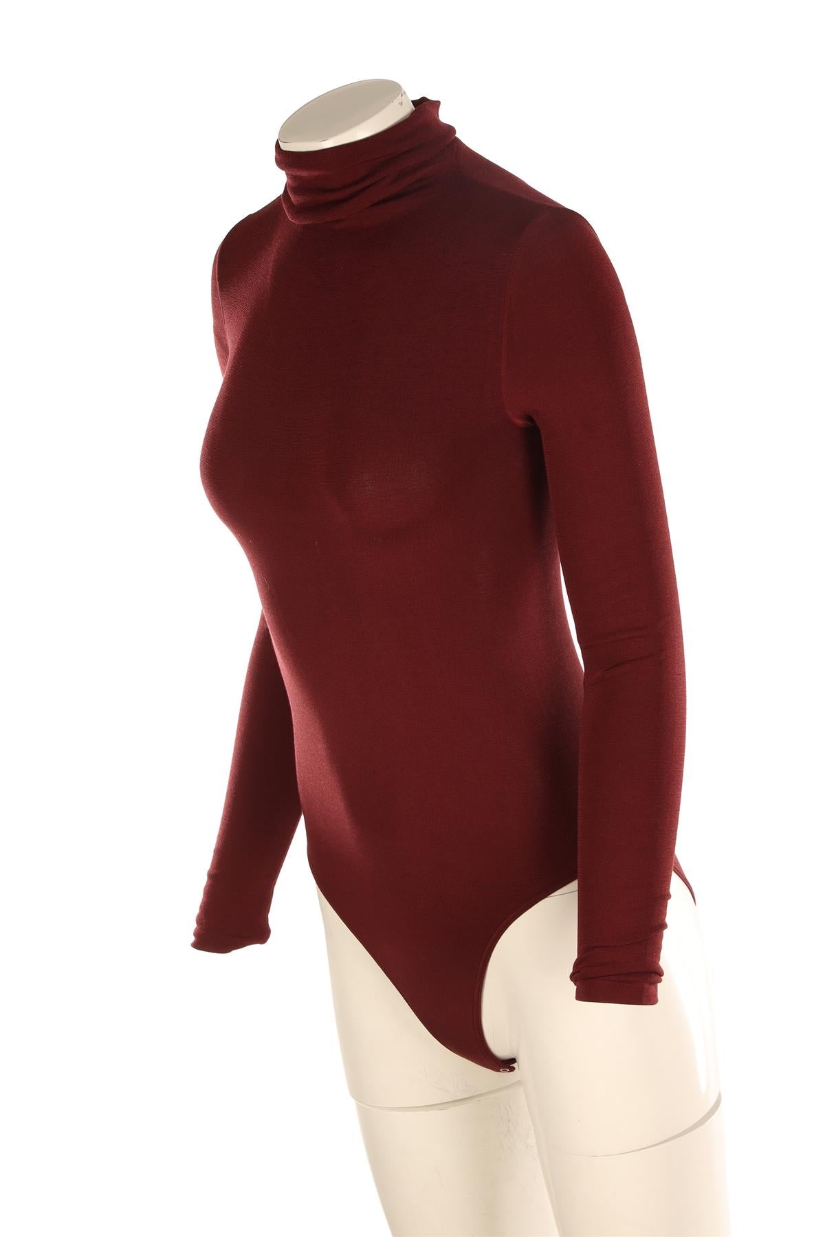 WOLFORD BURGUNDY BODYSUIT SMALL