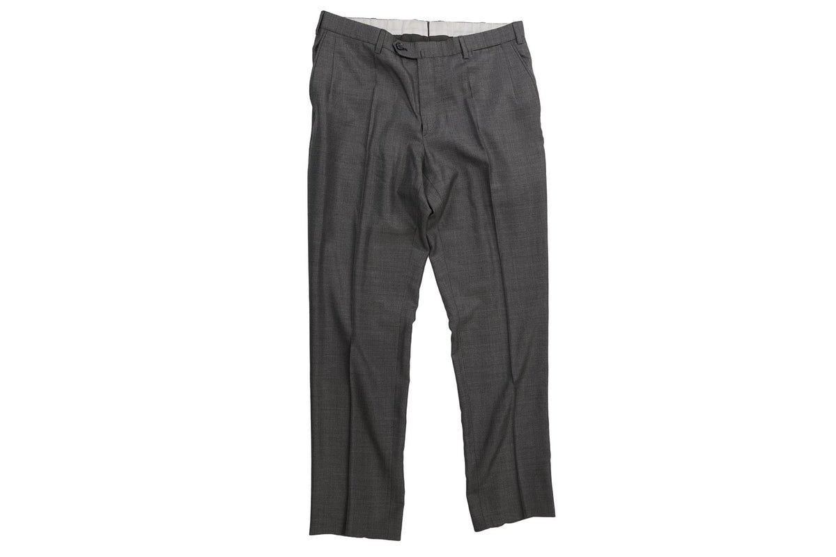 BRIONI GREY WOOL PANTS W34