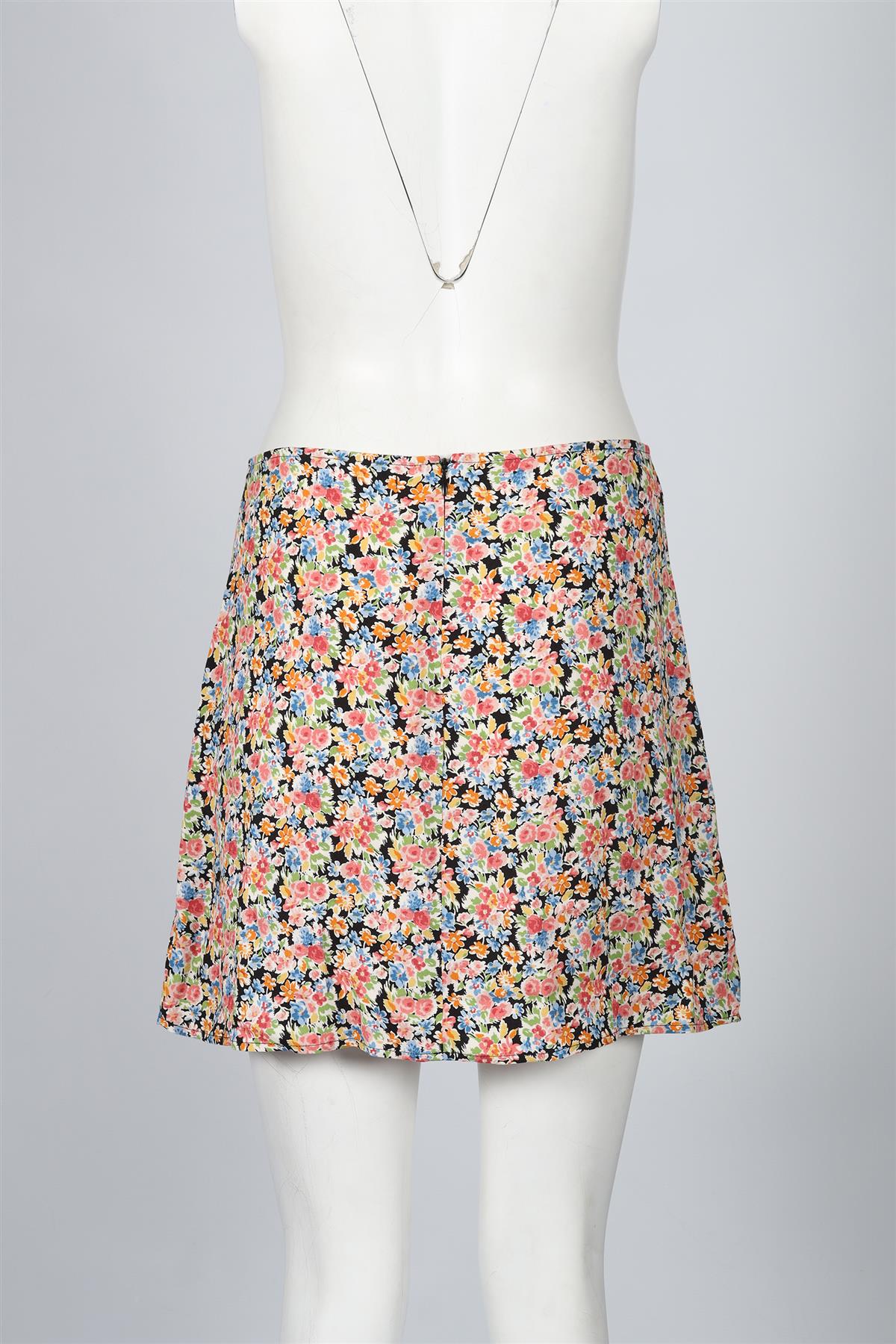 REFORMATION FLORAL PRINT CREPE MINI SKIRT US 8 UK 12