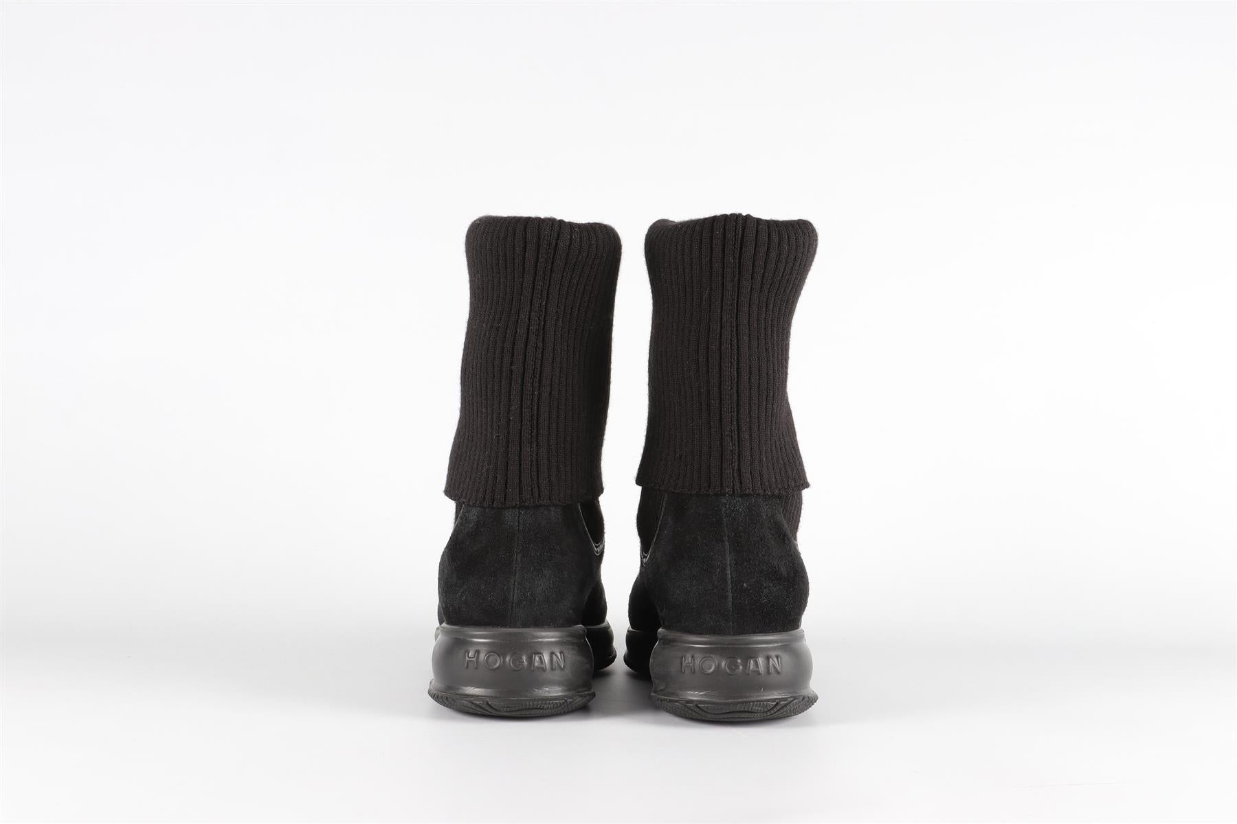 HOGAN BLACK SUEDE ANKLE BOOTS EU 38.5 UK 5.5 US 8.5