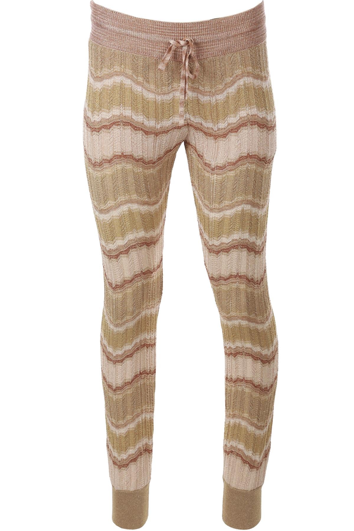 MISSONI BROWN WOVEN PANTS SMALL