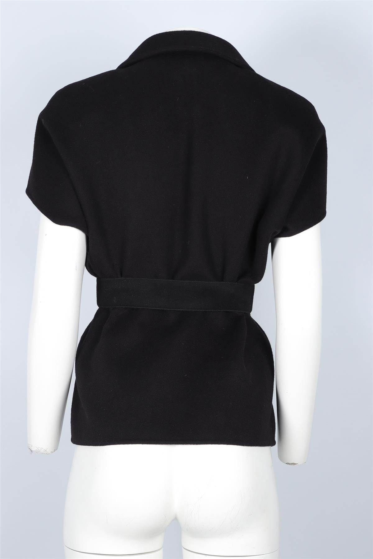 BOTTEGA VENETA BLACK CASHMERE JACKET IT 38 UK 6