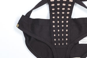 HERVE LEGER BLACK SWIMSUIT SMALL