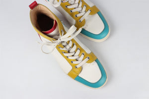 CHRISTIAN LOUBOUTIN WHITE MEN'S LOUIS LEATHER SNEAKERS EU 42 UK 8 US 9