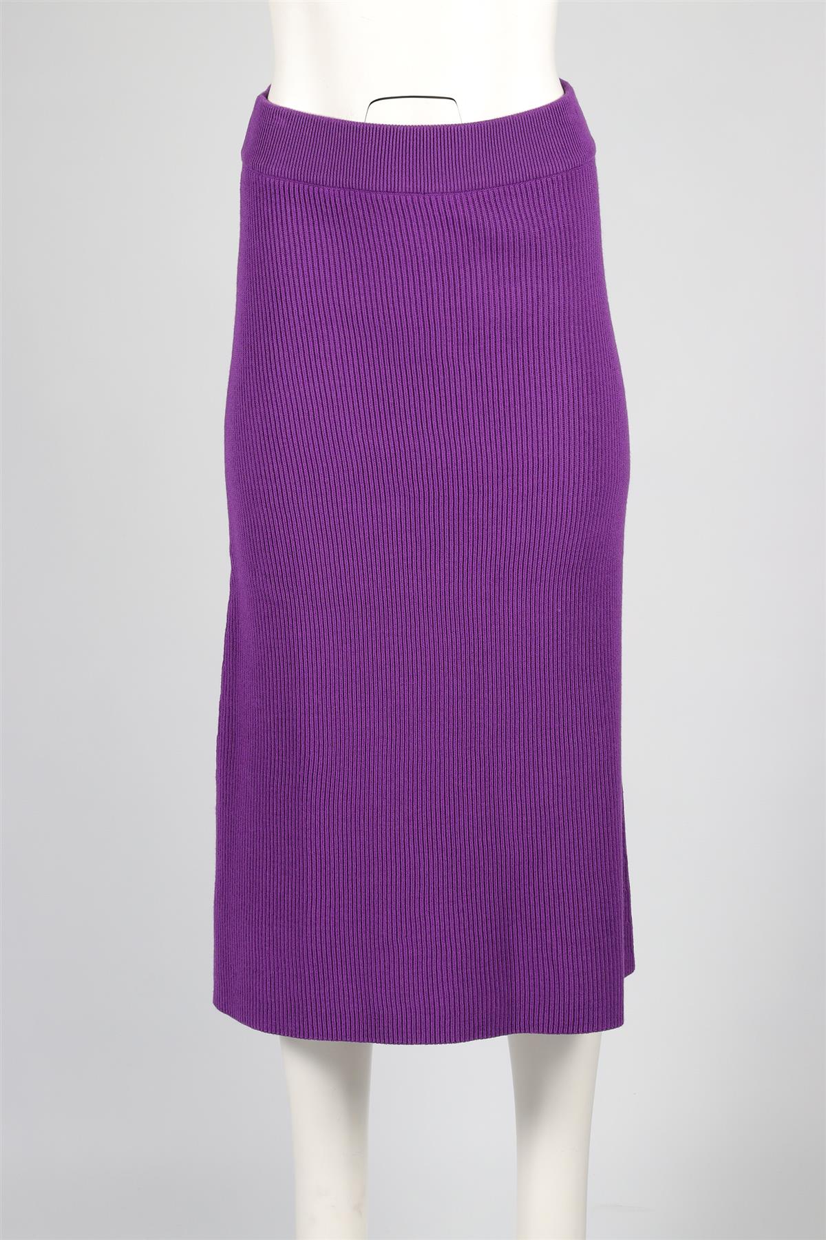 SEZANE PURPLE WOOL SKIRT MEDIUM