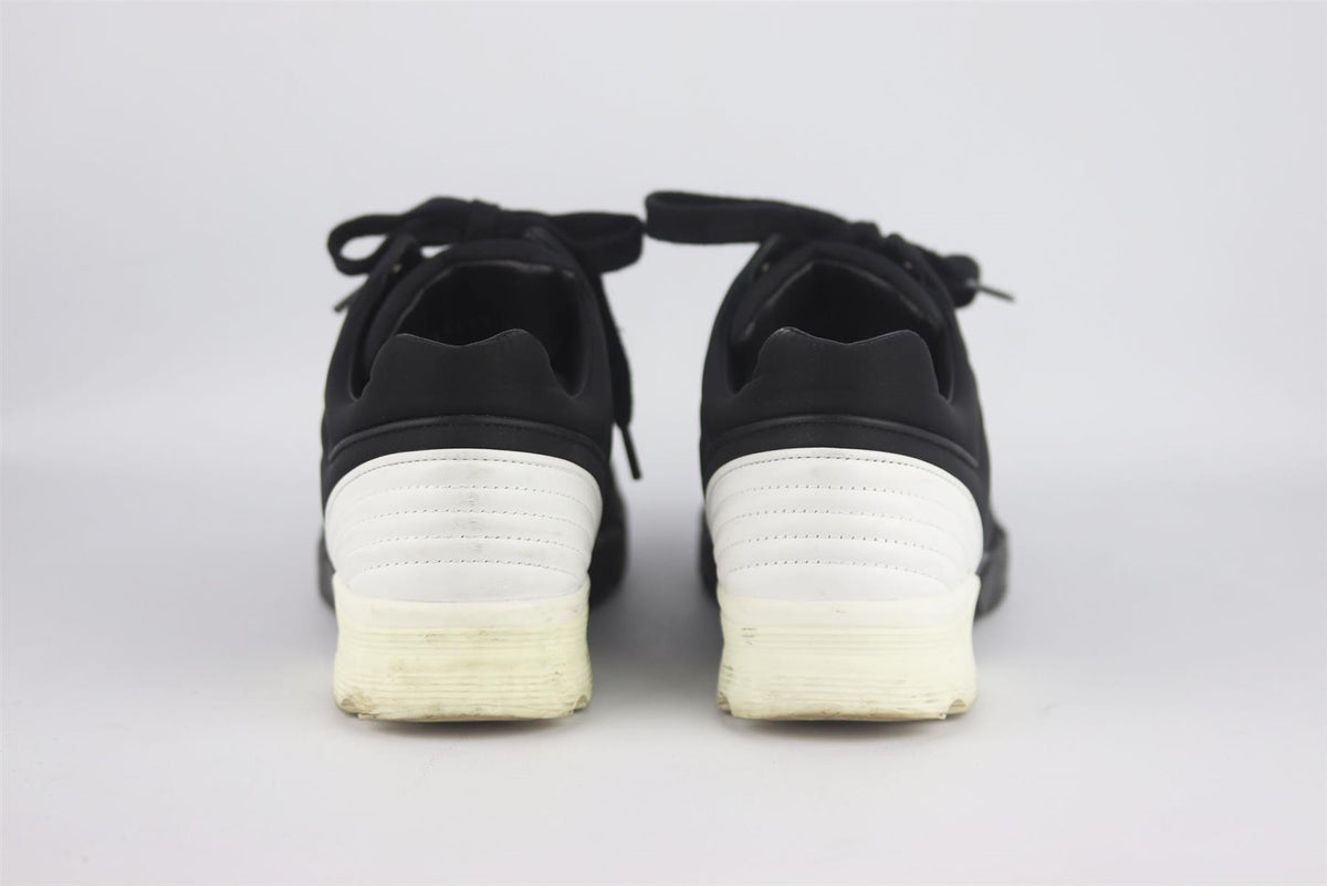 CHANEL LEATHER TRIMMED SATIN SNEAKERS EU 38.5 UK 5.5 US 8.5