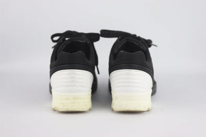CHANEL LEATHER TRIMMED SATIN SNEAKERS EU 38.5 UK 5.5 US 8.5