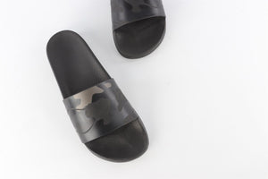 VALENTINO BLACK MEN'S RUBBER SLIDES EU 43 UK 9 US 10