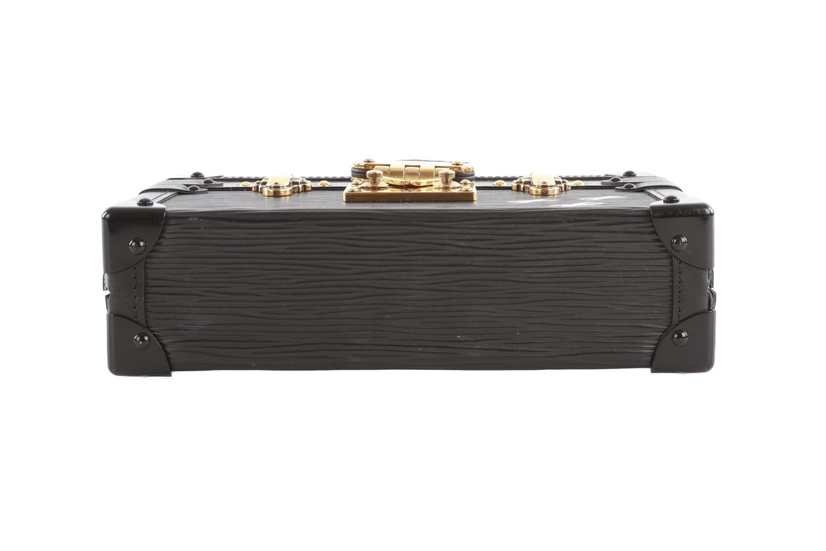 LOUIS VUITTON BLACK 2019 PETITE MALLE EPI LEATHER CLUTCH