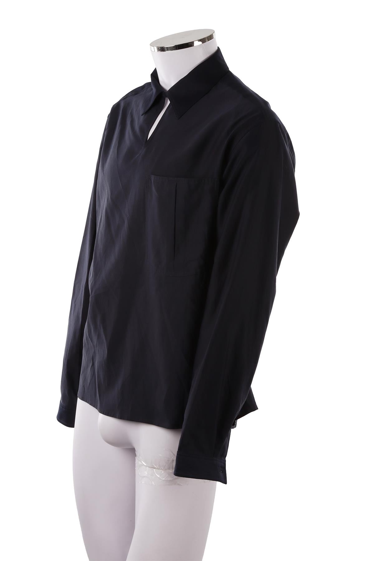 NAVY MEN'S COTTON SHIRT