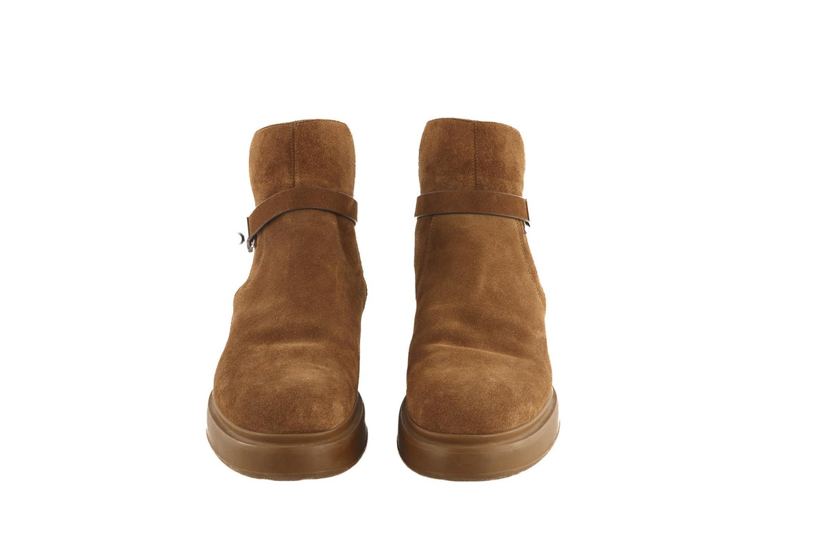 HERMÈS BROWN VEO SUEDE ANKLE BOOTS EU 40 UK 7 US 10