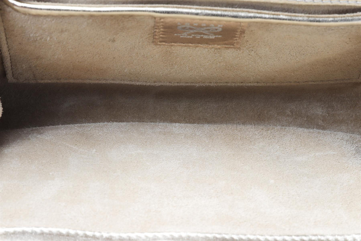 ANYA HINDMARCH GOLD LEATHER CLUTCH