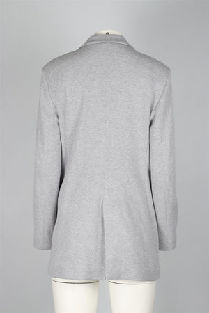 FABIANA FILIPPI GREY WOOL BLEND BLAZER IT 44 UK 12