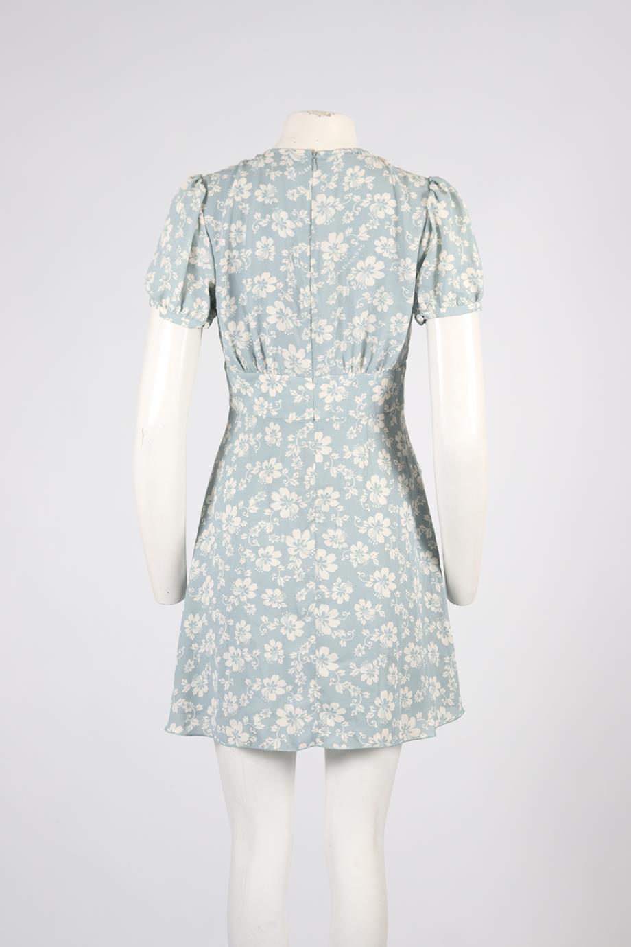 ALEXA CHUNG FLORAL PRINT CREPE MINI DRESS UK 12