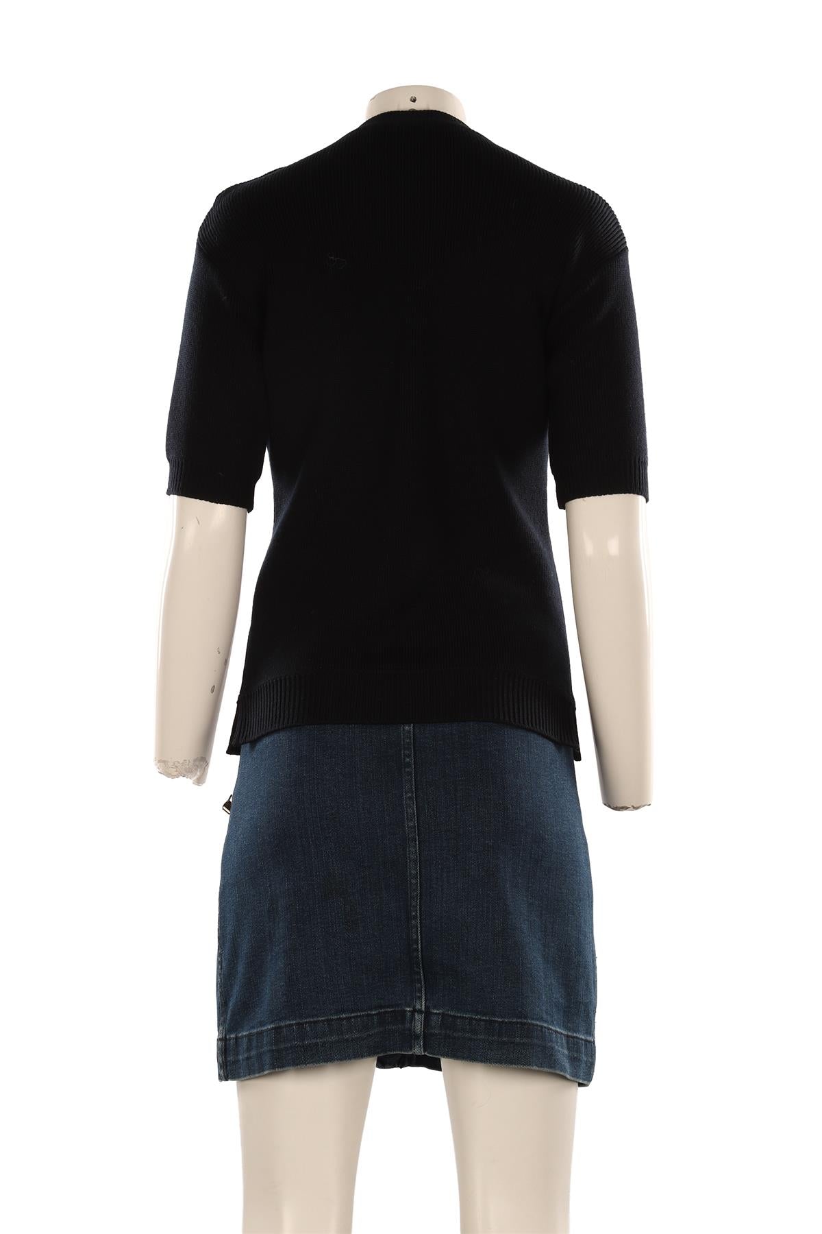 LOUIS VUITTON NAVY DENIM MINI DRESS MEDIUM