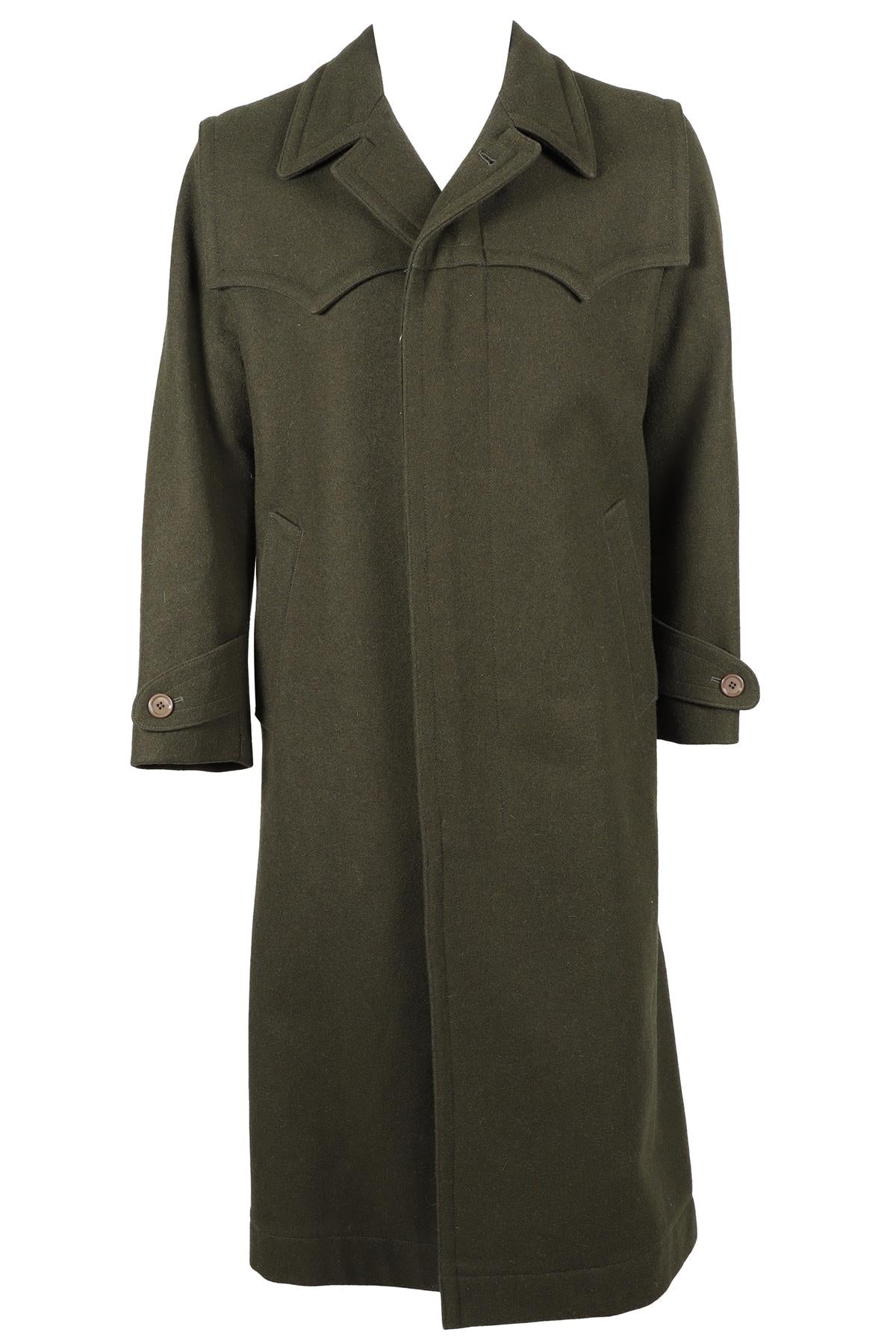 GUCCI GREEN MEN'S QUELLE QU'EN SOIT LA SAISON WOOL COAT MEDIUM