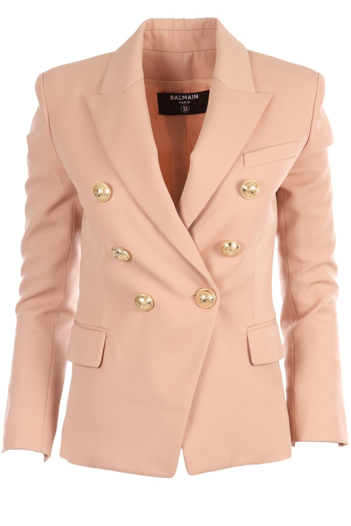 BALMAIN NUDE WOOL BLAZER FR 36 UK 8