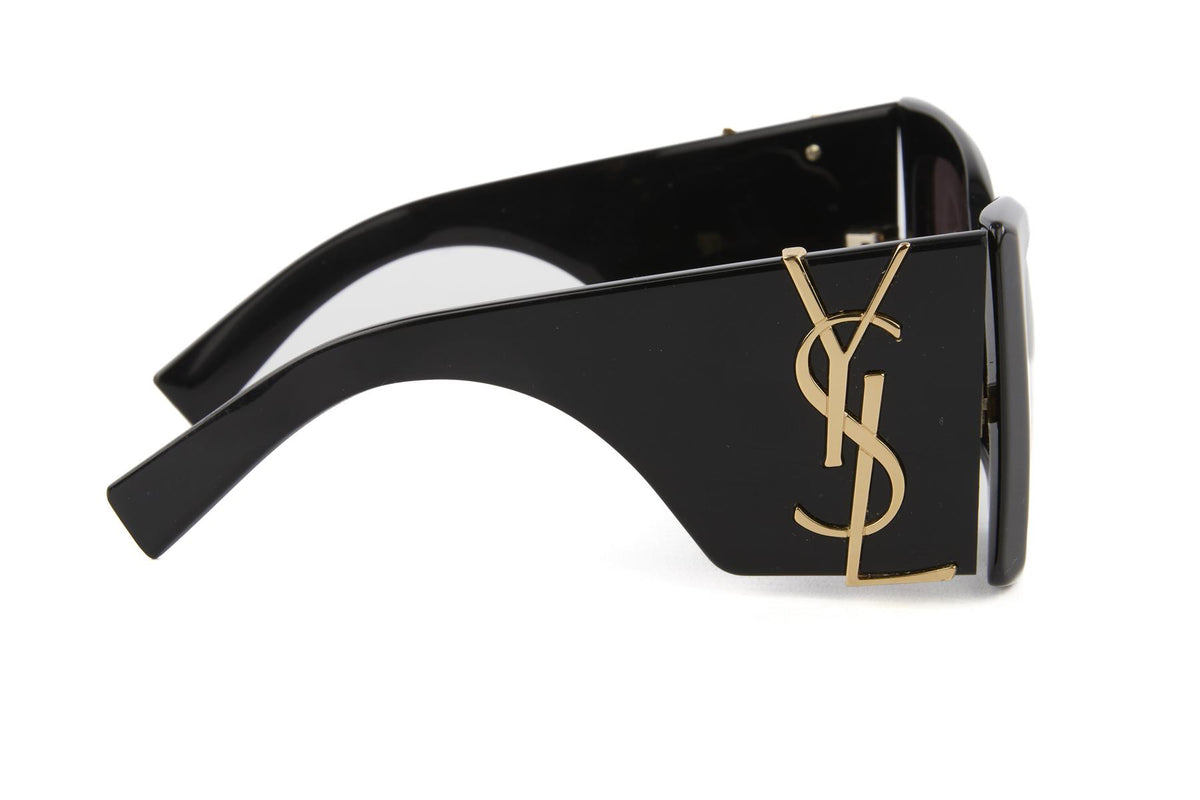SAINT LAURENT BLACK BLAZE CAT EYE ACETATE SUNGLASSES