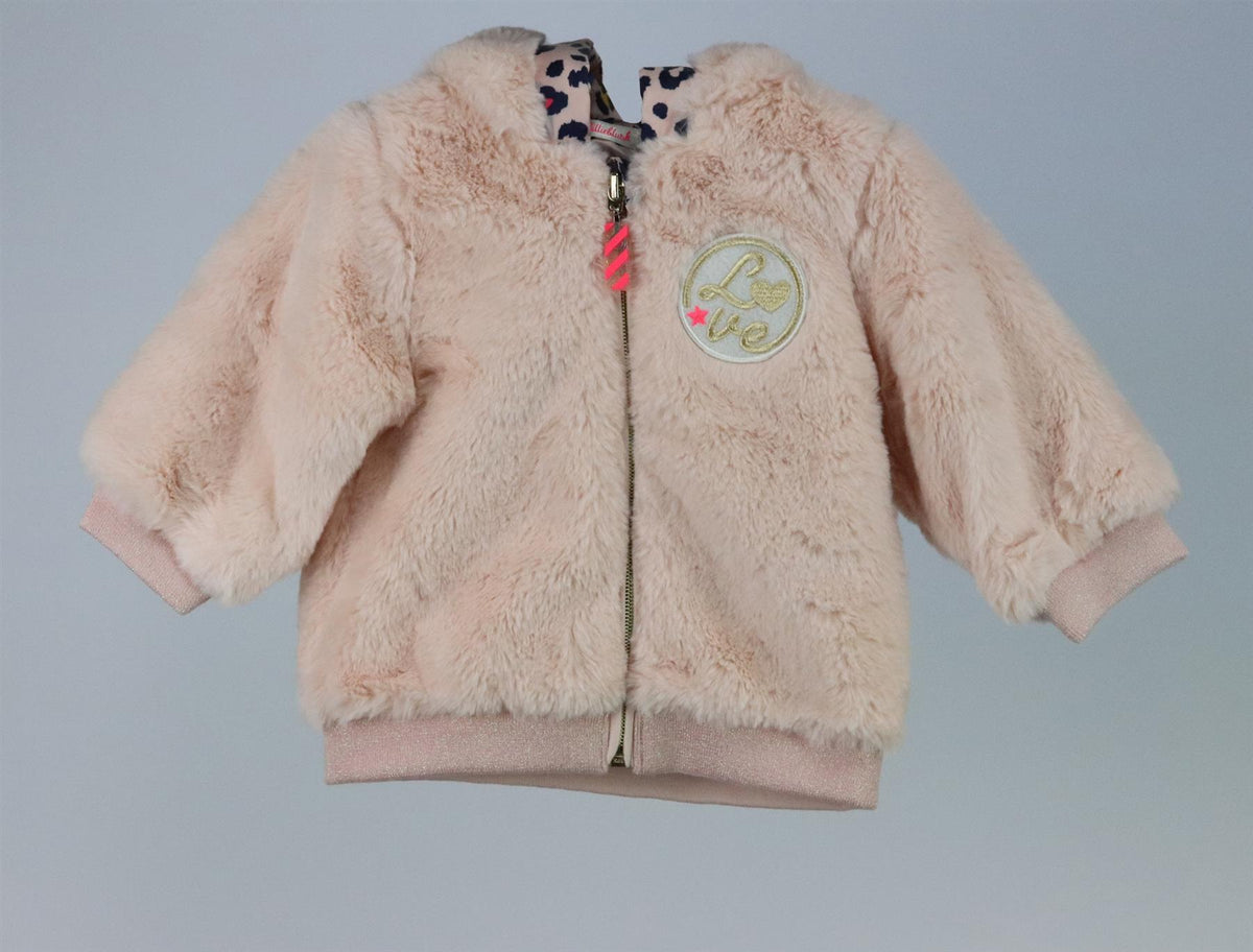 BILLIEBLUSH BABY GIRLS FAUX FUR JACKET 12 MONTHS