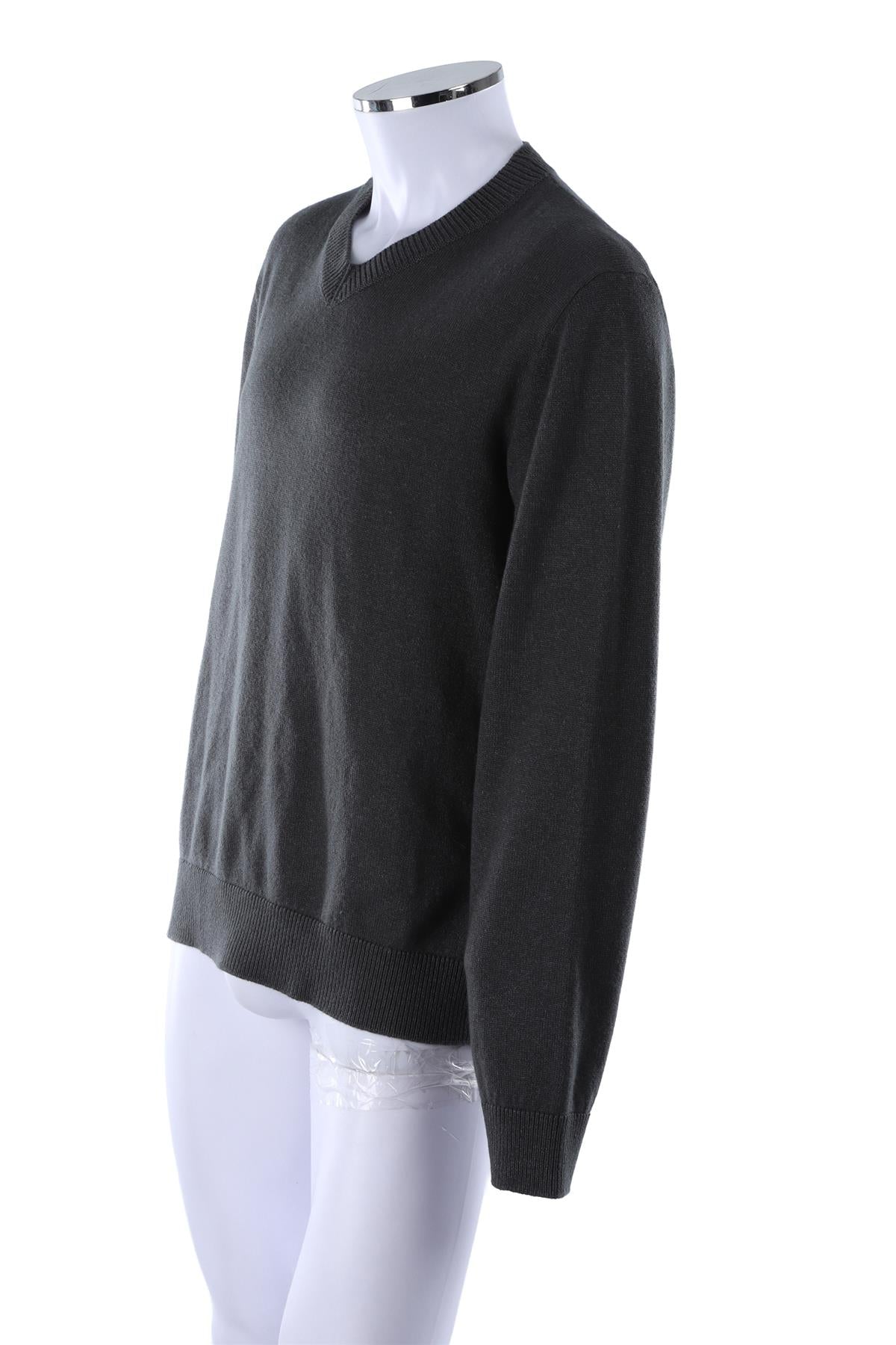 GREY MEN'S CASHMERE SWEATER