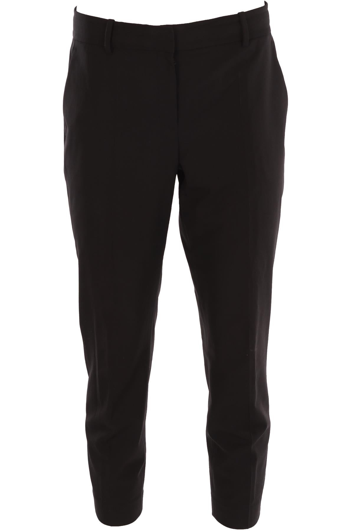 THEORY BLACK WOOL STRAIGHT LEG PANTS US 4 UK 8