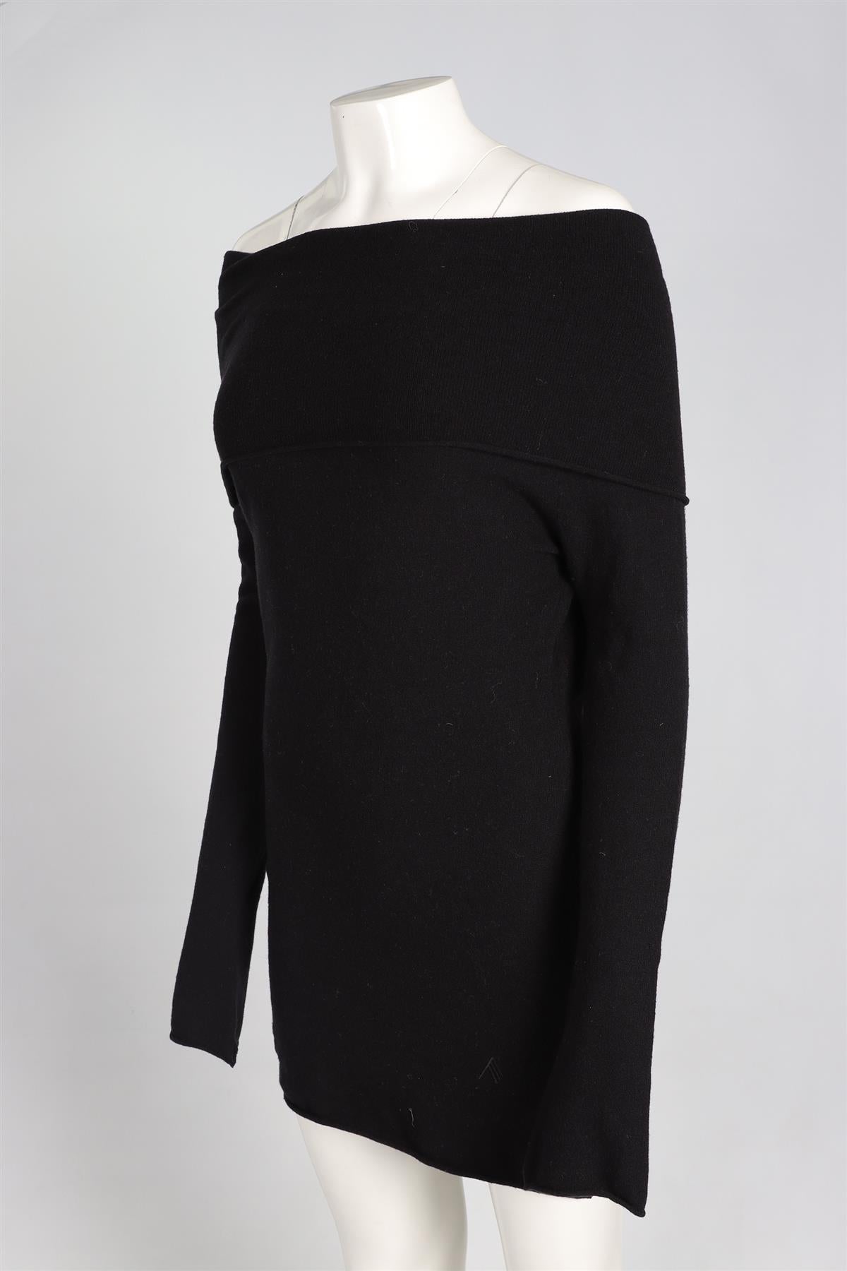 THE ATTICO BLACK WOOL TOP IT 44 UK 12