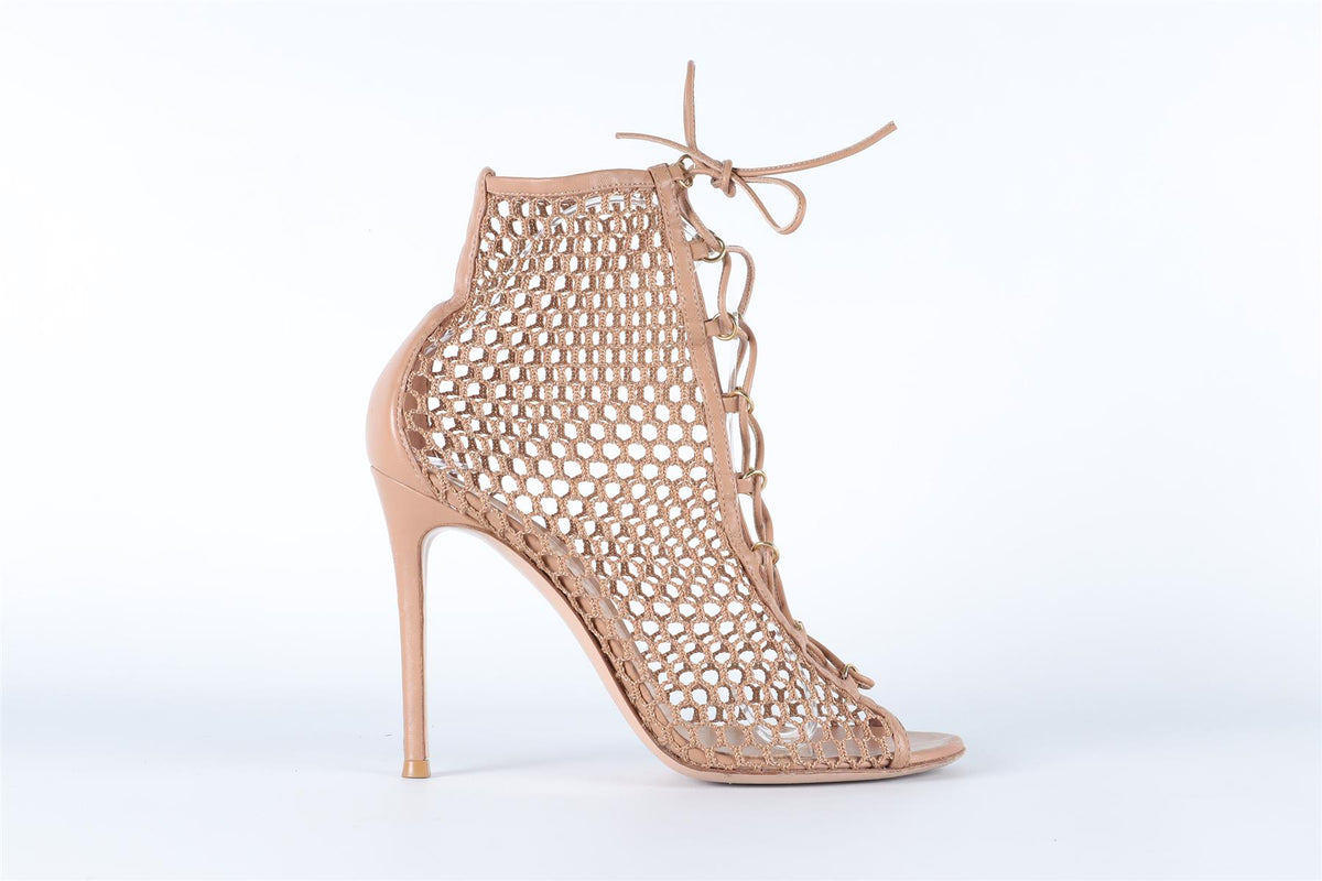 GIANVITO ROSSI PINK LEATHER SANDALS EU 38 UK 5 US 8