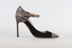 MANOLO BLAHNIK BLACK SUEDE PUMPS EU 37.5 UK 4.5 US 7.5
