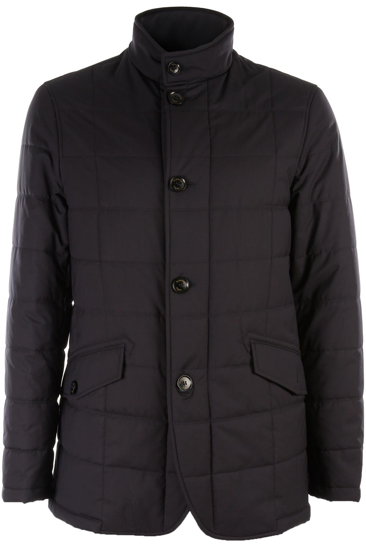 ERMENEGILDO ZEGNA NAVY MEN'S PADDED WOOL JACKET US/UK 42 FR 52 IT 52
