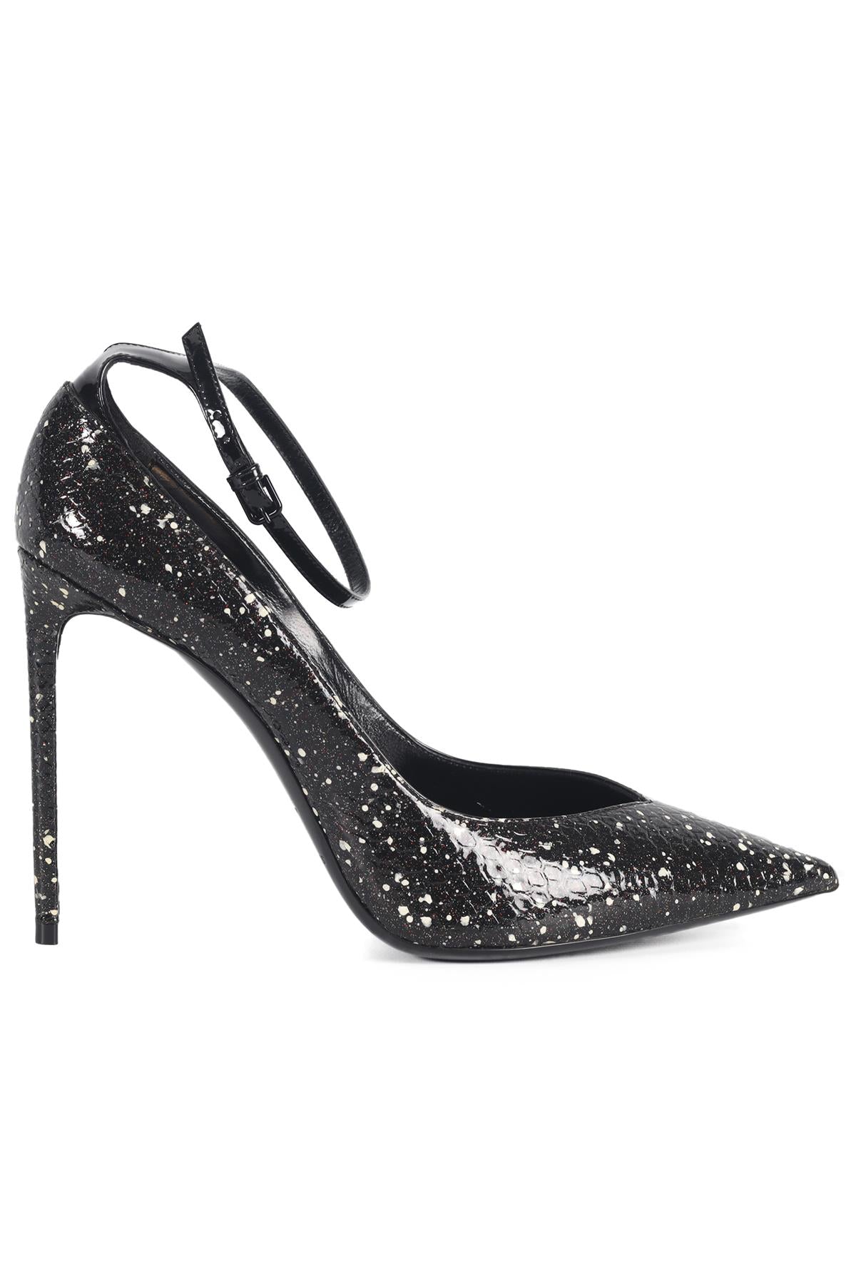 SAINT LAURENT SNAKE EFFECT LEATHER PUMPS EU 39 UK 6 US 9