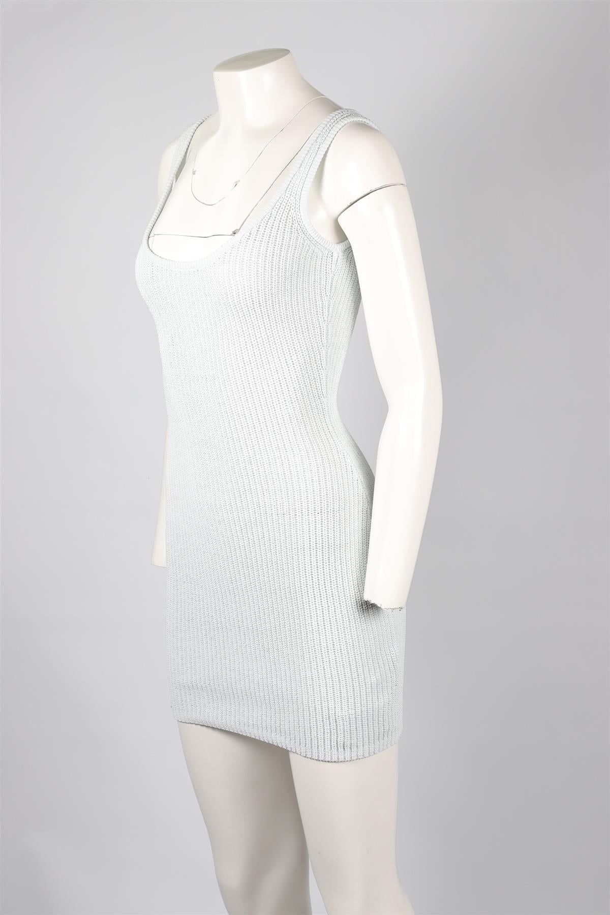 AYA MUSE BLUE COTTON MINI DRESS SMALL